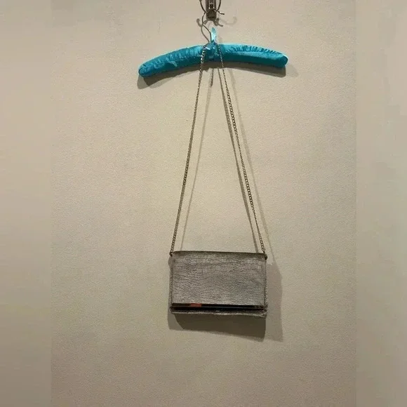 DUNE LONDON Gray Velvet Crossbody Bag - Picture 4 of 7